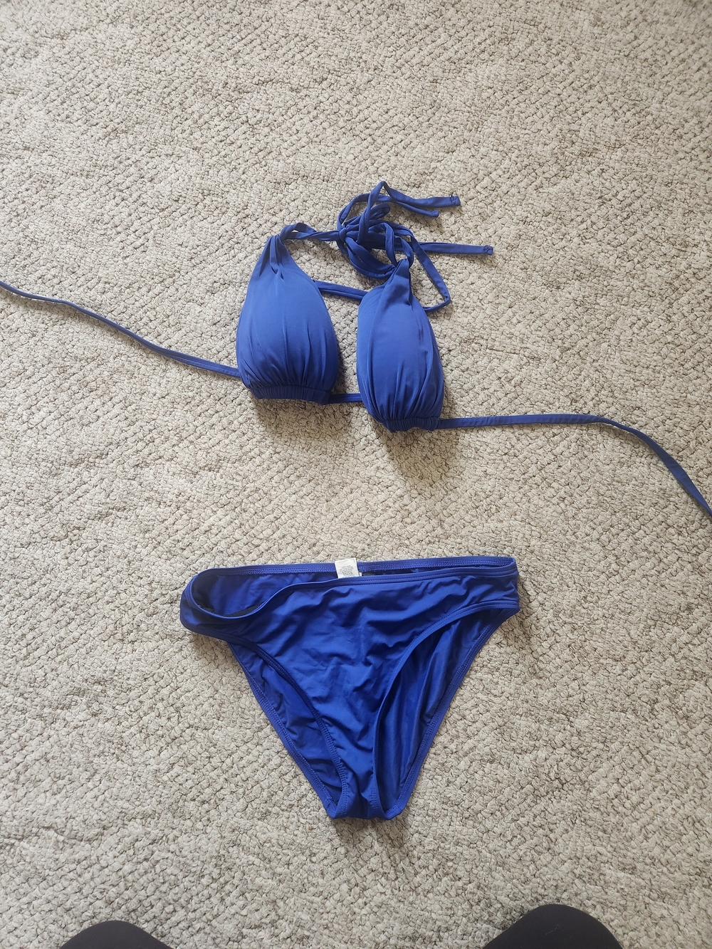 La Blanca Royal Blue Triangle Bikini Set